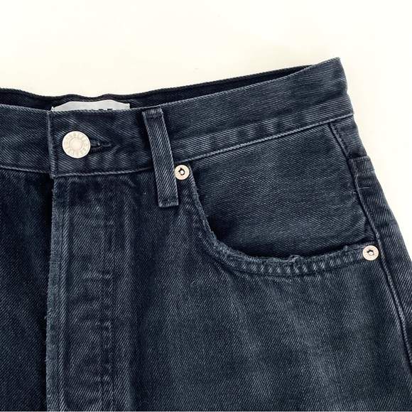 Agolde 90's Denim Shorts in Nix Black - Picture 5 of 9
